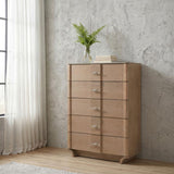 Leanne 5-drawer Sinter Stone Top Chest of Drawers Light Oak | Brown | Light Oak | 223135