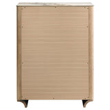Leanne 5-drawer Sinter Stone Top Chest of Drawers Light Oak | Brown | Light Oak | 223135