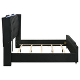 Lorient Eastern King LED Upholstered Bed Black | Eastern King | Black | 223161KE