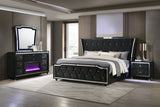 Lorient 4-piece Queen Bedroom Set Black | California King / 4-piece / Option B | 223161KW-S4B