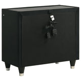 Lorient 2-drawer LED Nightstand with USB Black | Black | 223162