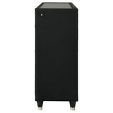 Lorient 8-drawer LED Bedroom Flame Box Dresser Black | Black | 223163FB
