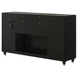 Lorient 8-drawer LED Bedroom Flame Box Dresser Black | Black | 223163FB