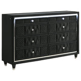 Lorient 8-drawer LED Bedroom Dresser Cabinet Black | Black | 223163