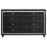 Lorient 8-drawer LED Bedroom Dresser Cabinet Black | Black | 223163