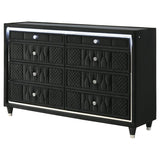 Lorient 8-drawer LED Bedroom Dresser Cabinet Black | Black | 223163