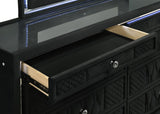Lorient 8-drawer LED Bedroom Dresser Cabinet Black | Black | 223163