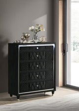 Lorient 5-drawer LED Chest of Drawers Black | Full | Black | 223165