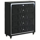 Lorient 5-drawer LED Chest of Drawers Black | Full | Black | 223165