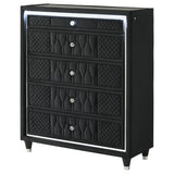 Lorient 5-drawer LED Chest of Drawers Black | Full | Black | 223165