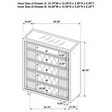 Lorient 5-drawer LED Chest of Drawers Black | Full | Black | 223165