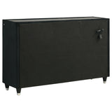 Ravenne 4-piece Velvet Upholstered Queen LED Bedroom Set Black | Gallery | 223191Q-S4 223191KE-S4 223191KW-S4 223191Q-S5 223191KE-S5 223191KW-S5