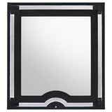 Ravenne 4-piece Velvet Upholstered Queen LED Bedroom Set Black | Gallery | 223191Q-S4 223191KE-S4 223191KW-S4 223191Q-S5 223191KE-S5 223191KW-S5
