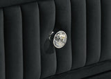 Ravenne 4-piece Velvet Upholstered Queen LED Bedroom Set Black | Gallery | 223191Q-S4 223191KE-S4 223191KW-S4 223191Q-S5 223191KE-S5 223191KW-S5