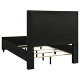 Ravenne Velvet Upholstered Queen LED Panel Bed Black | Queen | Black | 223191Q