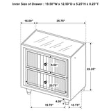 Ravenne 2-drawer Velvet Upholstered LED Nightstand with USB Black | Black | 223192