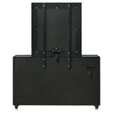 Ravenne 8-drawer Velvet Upholstered LED Dresser and Mirror Black | Black | 223193M