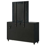 Ravenne 8-drawer Velvet Upholstered LED Dresser and Mirror Black | Black | 223193M
