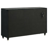 Ravenne 8-drawer Velvet Upholstered LED Dresser Cabinet Black | Black | 223193