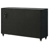 Ravenne 8-drawer Velvet Upholstered LED Dresser Cabinet Black | Black | 223193