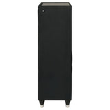 Ravenne 5-drawer Velvet Upholstered LED Chest of Drawers Black | Black | 223195