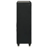 Ravenne 5-drawer Velvet Upholstered LED Chest of Drawers Black | Black | 223195