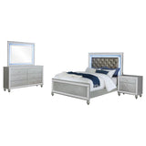 Gunnison 4-piece Queen Bedroom Set Silver Metallic | Gallery | 223211Q-S4 223211KE-S4 223211KW-S4 223211Q-S5 223211KE-S5 223211KW-S5
