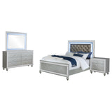 Gunnison 4-piece Queen Bedroom Set Silver Metallic | Gallery | 223211Q-S4 223211KE-S4 223211KW-S4 223211Q-S5 223211KE-S5 223211KW-S5