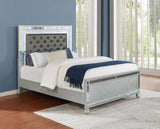 Gunnison Wood Queen LED Panel Bed Silver Metallic | Queen | Silver | Silver Metallic | 223211Q