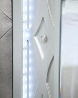 Gunnison Wood Queen LED Panel Bed Silver Metallic | Queen | Silver | Silver Metallic | 223211Q