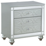Gunnison 2-drawer Nightstand Silver Metallic | Silver | Silver Metallic | 223212