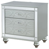 Gunnison 2-drawer Nightstand Silver Metallic | Silver | Silver Metallic | 223212