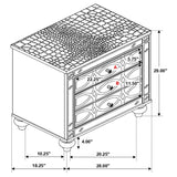 Gunnison 2-drawer Nightstand Silver Metallic | Silver | Silver Metallic | 223212