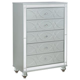 Gunnison 5-drawer Bedroom Chest Silver Metallic | Silver | Silver Metallic | 223215