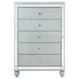 Gunnison 5-drawer Bedroom Chest Silver Metallic | Silver | Silver Metallic | 223215