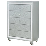 Gunnison 5-drawer Bedroom Chest Silver Metallic | Silver | Silver Metallic | 223215