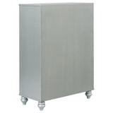 Gunnison 5-drawer Bedroom Chest Silver Metallic | Silver | Silver Metallic | 223215