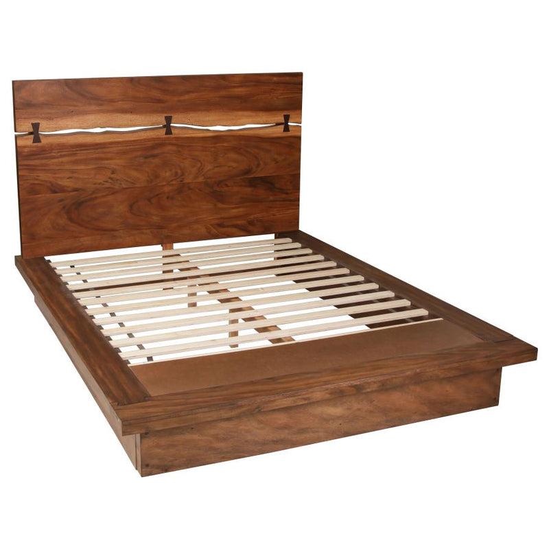 Winslow Wood Panel Bed Smokey Walnut