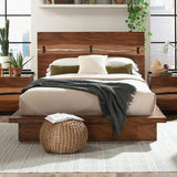 Winslow Wood Panel Bed Smokey Walnut
