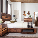 Winslow Wood Eastern King Storage Panel Bed Smokey Walnut | Brown | Smokey Walnut | 223250SKE