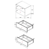 Winslow 2-drawer Nightstand Smokey Walnut | King | Brown | Smokey Walnut | 223252