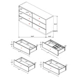 Winslow 6-drawer Dresser Smokey Walnut | King | Brown | Smokey Walnut | 223253