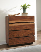 Winslow 4-drawer Bedroom Chest Smokey Walnut | King | Brown | Smokey Walnut | 223255