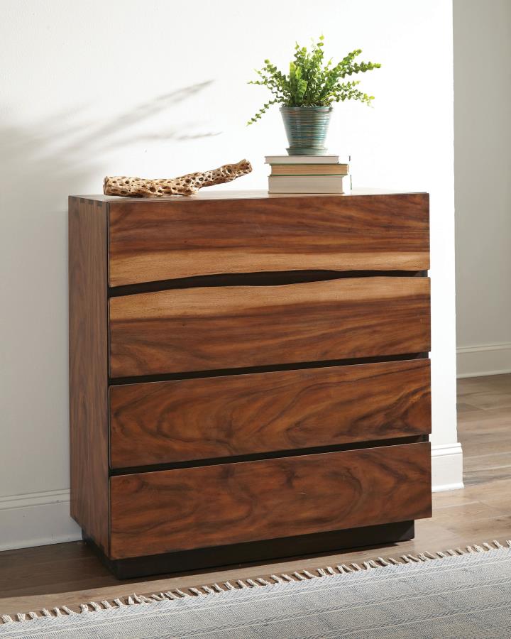 Winslow 4-drawer Bedroom Chest Smokey Walnut | King | Brown | Smokey Walnut | 223255