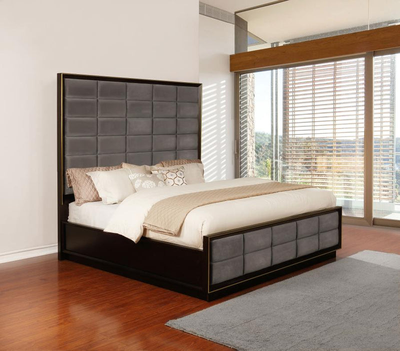 Durango 77-inch Panel Bed Smoked Peppercorn