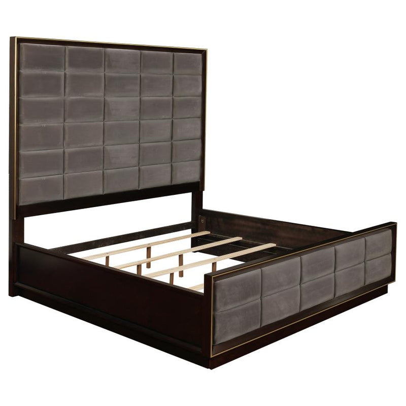 Durango 77-inch Panel Bed Smoked Peppercorn
