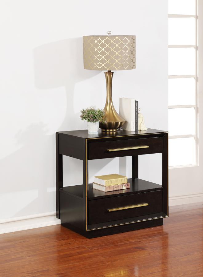 Durango 2-drawer Nightstand Smoked Peppercorn | Brown | Smoked Peppercorn | 223262