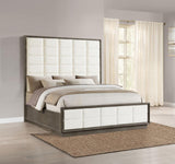 Durango 80-inch Eastern King Panel Bed Taupe Oak | Ivory | Taupe Oak | 223271KE