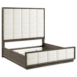 Durango 80-inch Eastern King Panel Bed Taupe Oak | Ivory | Taupe Oak | 223271KE