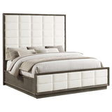 Durango 80-inch Eastern King Panel Bed Taupe Oak | Ivory | Taupe Oak | 223271KE
